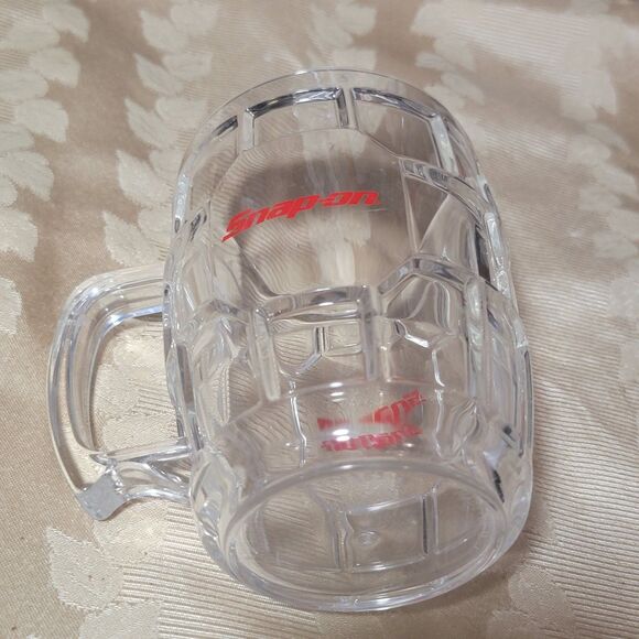Snap-On Tools Hex Pattern Acrylic Beer Mug Cup Red vtg Logo 24oz. USA NICE - Picture 2 of 14